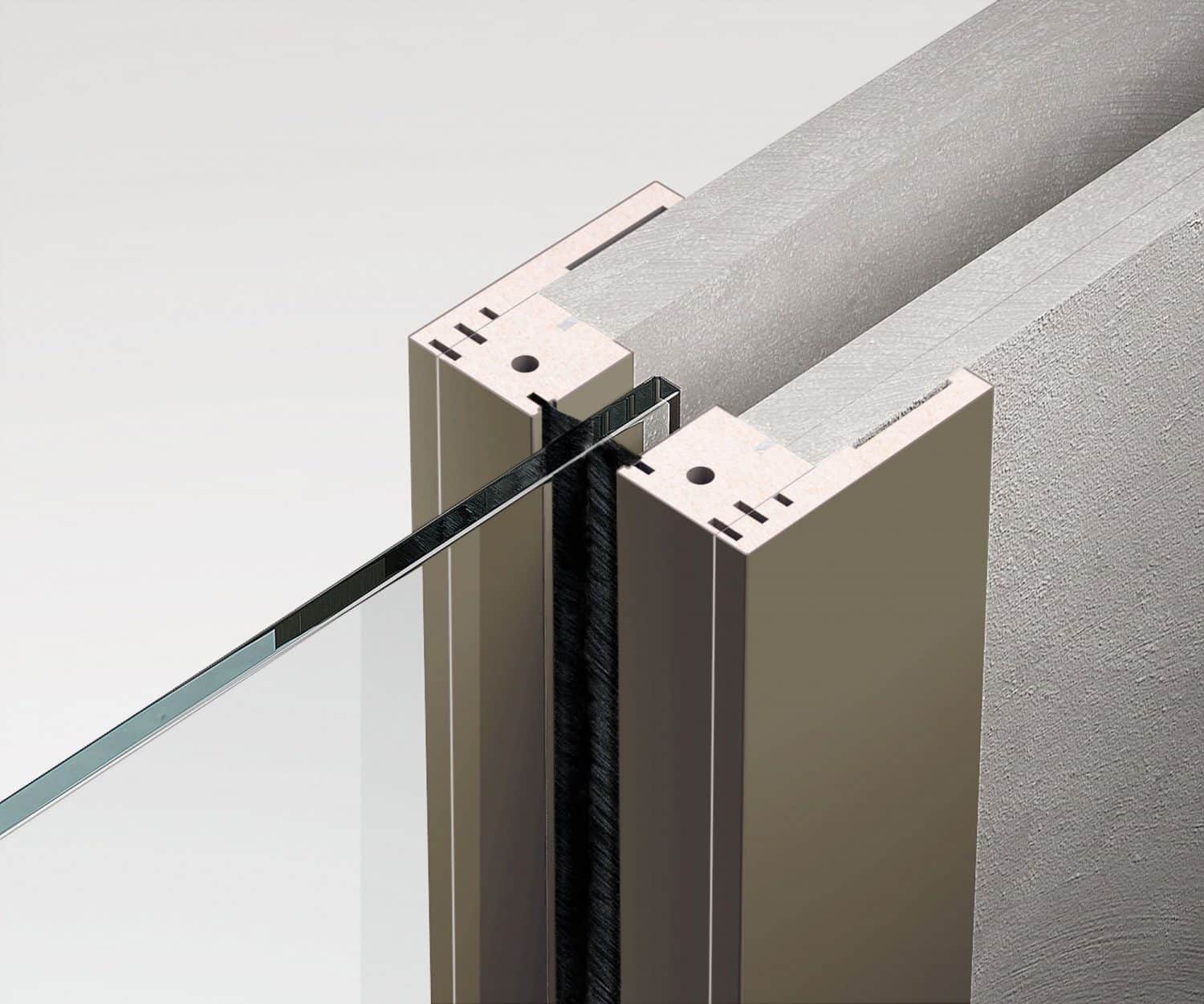 Vitra disappearing sliding door Xilo frame Doors & Systems Henry glass