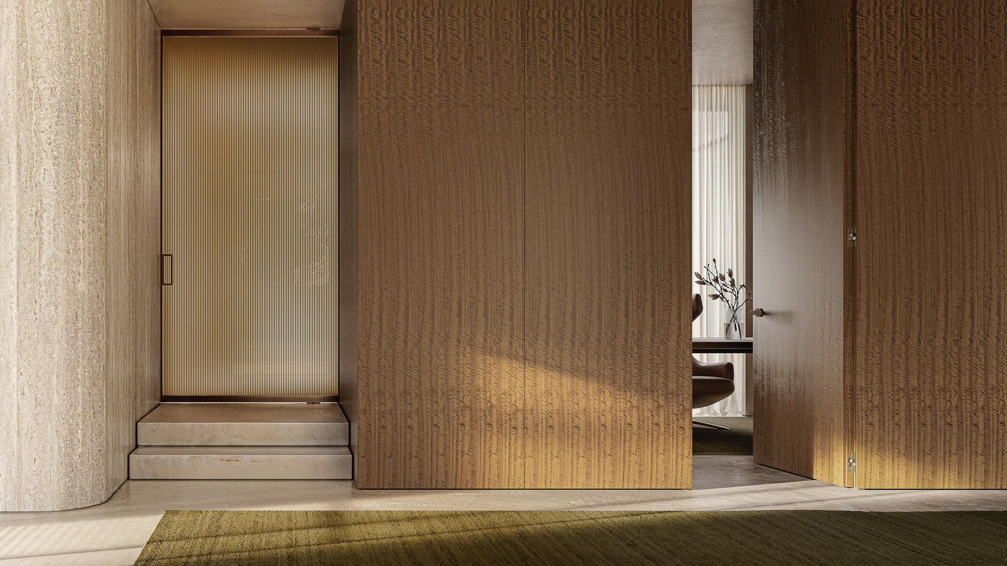 Adela Hinged Wooden Doors | HenryGlass Design